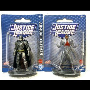 DC Justice League Armored Batman Cyborg Lot of 2 Mattel Micro Collection 3+